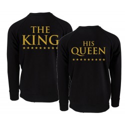 BLUZY DLA PAR ZAKOCHANYCH THE KING HIS QUEEN Z KAPTUREM LUB BEZ