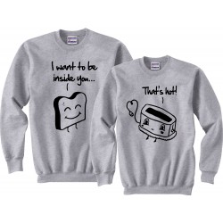 BLUZY DLA PAR ZAKOCHANYCH TOSTER Z KAPTUREM LUB BEZ