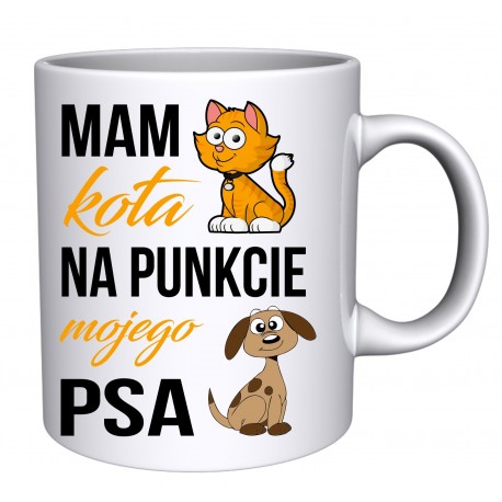 KUBEK "MAM KOTA NA PUNKCIE MOJEGO PSA" PREZENT