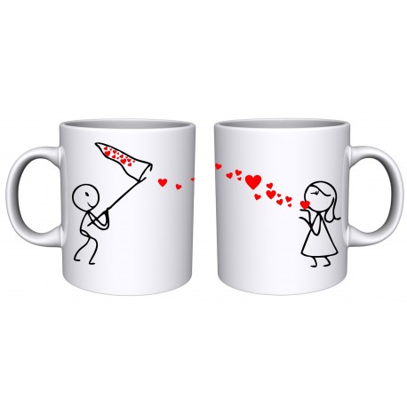 ZESTAW 2 KUBKÓW DLA PAR ZAKOCHANYCH WALENTYNKI