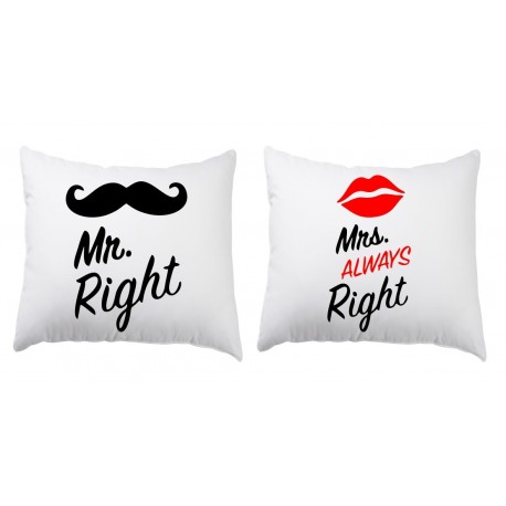 ZESTAW 2 PODUSZEK DLA PAR ZAKOCHANYCH WALENTYNKI