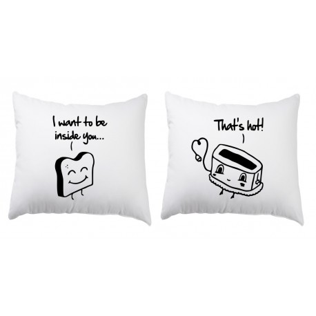 ZESTAW 2 PODUSZEK DLA PAR ZAKOCHANYCH WALENTYNKI