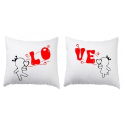 ZESTAW 2 PODUSZEK DLA PAR ZAKOCHANYCH WALENTYNKI