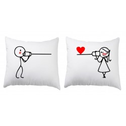 ZESTAW 2 PODUSZEK DLA PAR ZAKOCHANYCH WALENTYNKI