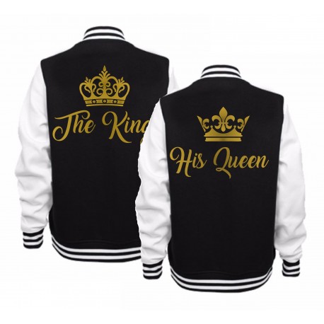 BLUZY BASEBALL DLA PAR ZAKOCHANYCH WZÓR THE KING HIS QUEEN