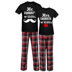 ZESTAW PIŻAMY DLA PARY ZAKOCHANYCH PREZENT NA WALENTYNKI ZAJEBISTY W ŁÓŻKU