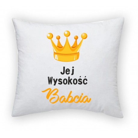 PODUSZKA JEJ WYSOKOŚĆ BABCIA Z KORONĄ