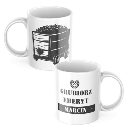 KUBEK GRUBIORZA EMERYTA PREZENT DLA GÓRNIKA Z IMIENIEM