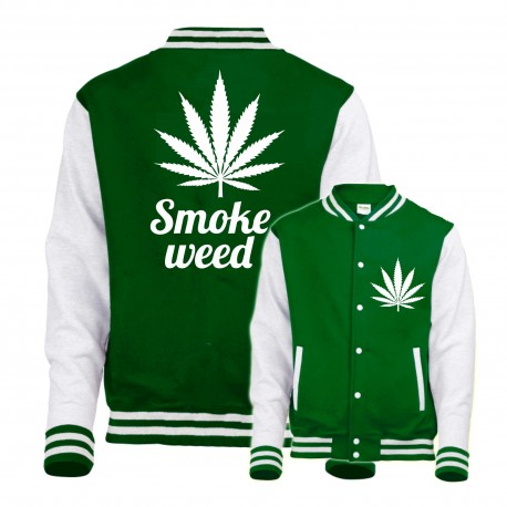 BLUZA BASEBALL WEEDGIRL ZIOŁO