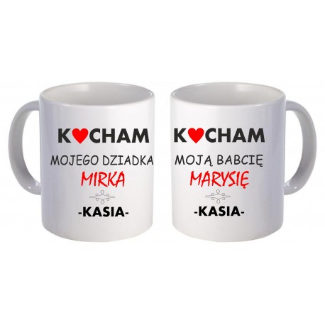 ZESTAW DWÓCH KUBKÓW PREZENT NA DZIEŃ BABCI I DZIADKA